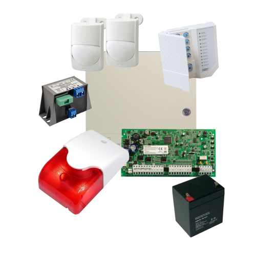 Kit alarma la efractie DSC cu sirena interioara KIT1616INT-OPT