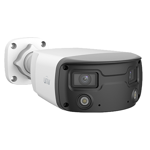 Camera IP seria Colorhunter 4MP, WhiteLight30m, Audio, Alarm, double lens, PoE, IP 67, IK10 - UNV IPC2K24SE-ADF40KMC-WL-I0